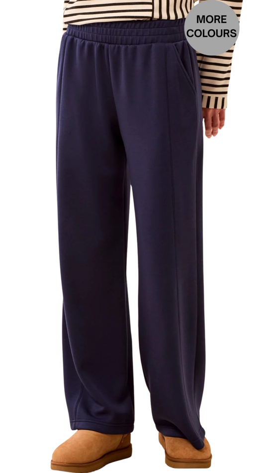 Scuba Knit Pull-On Wide Leg Joggers. Style TR3138O-3390