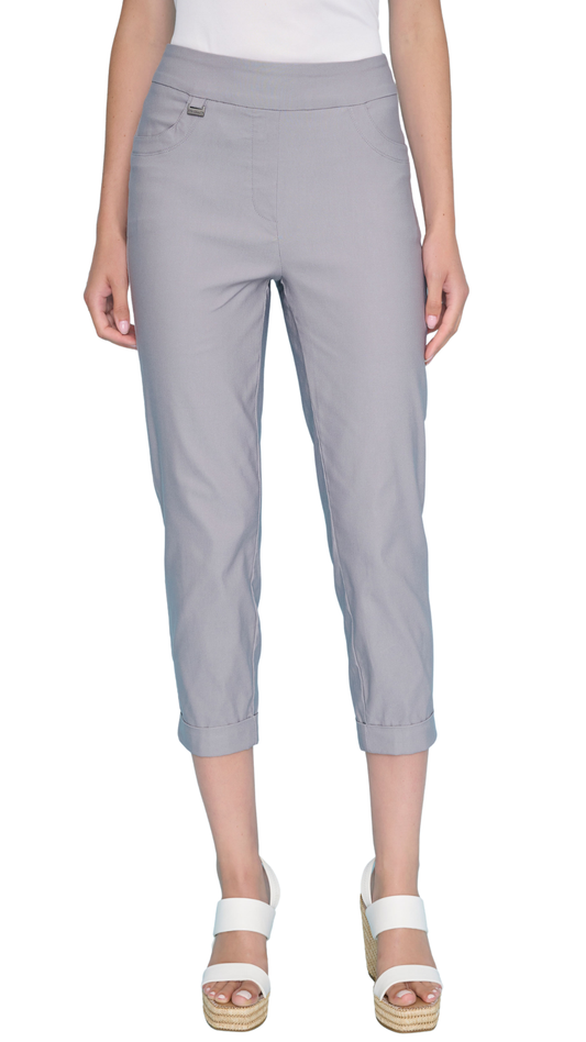 Stretchy Pull-On Cuffed Leg Capri. Style PYGM029