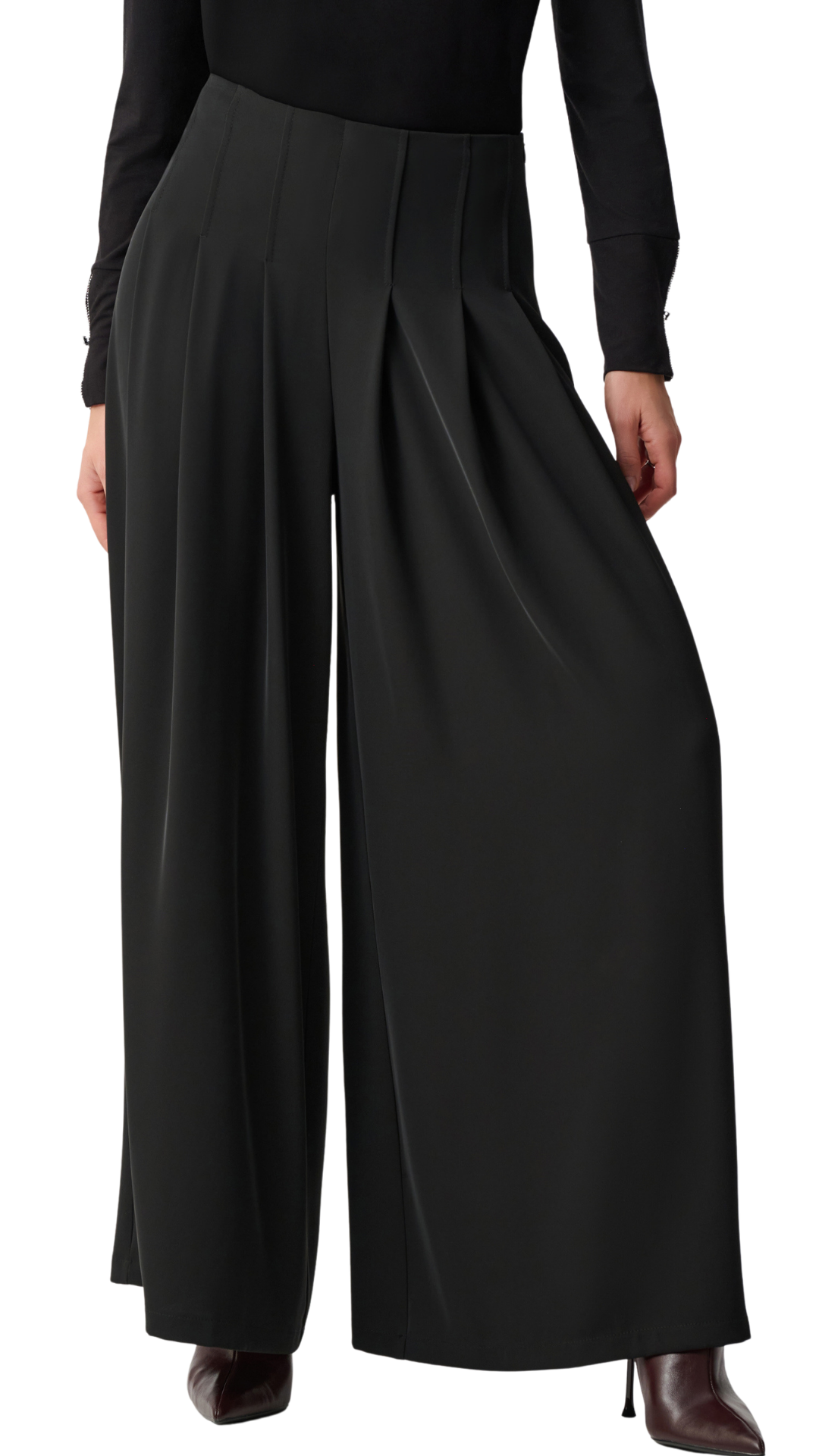 Woven Twill Wide-Leg Pants. Style JR263040