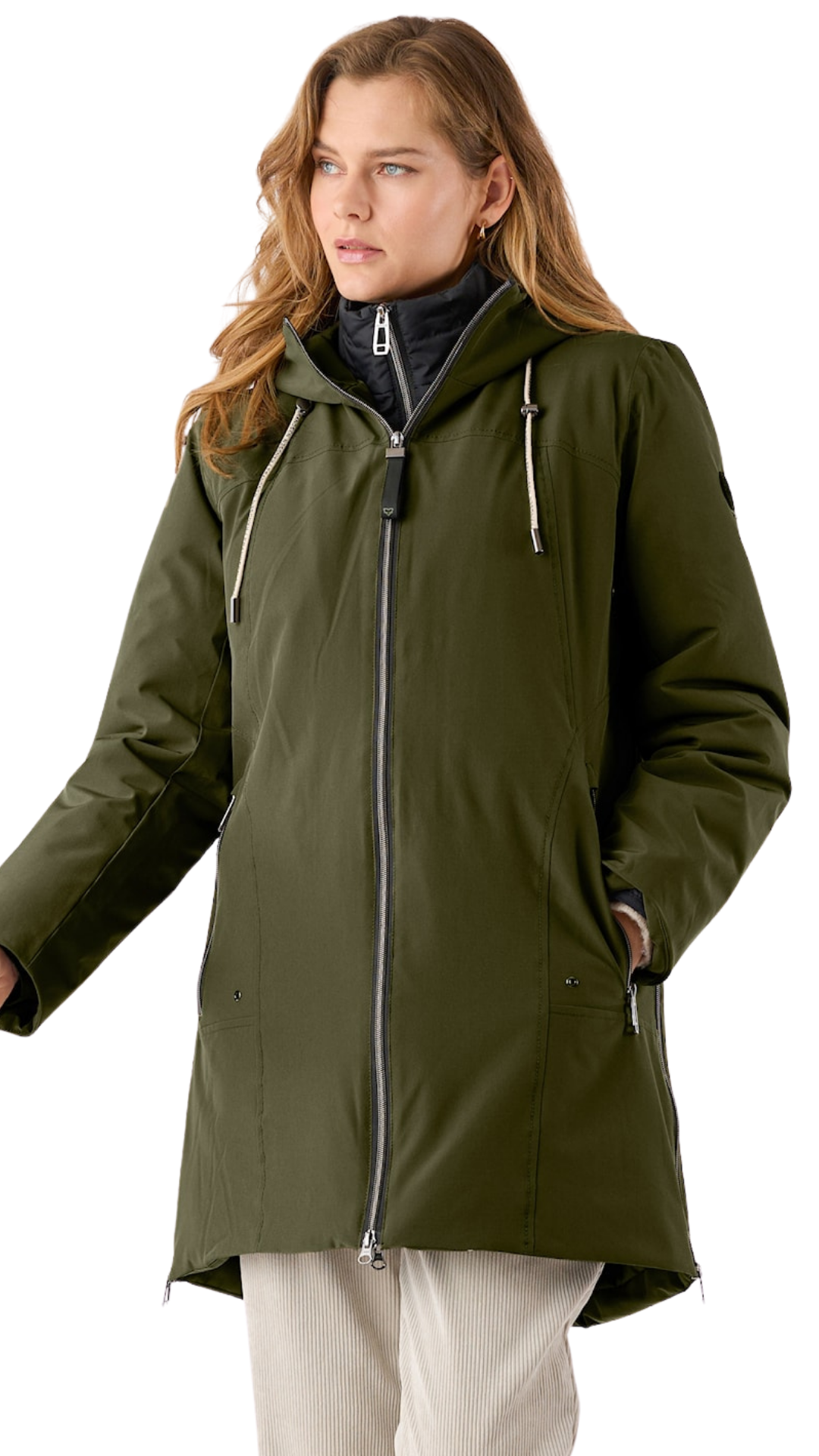3 In 1 Hooded Zip Front Puff Insert Jacket. Style FR540