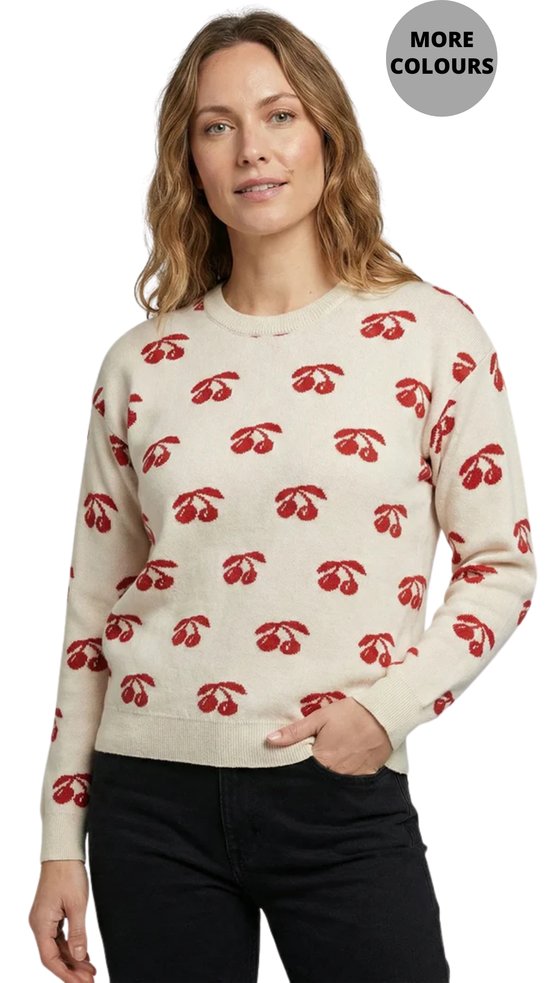 Cherries Knit Sweater. Style CKI14212