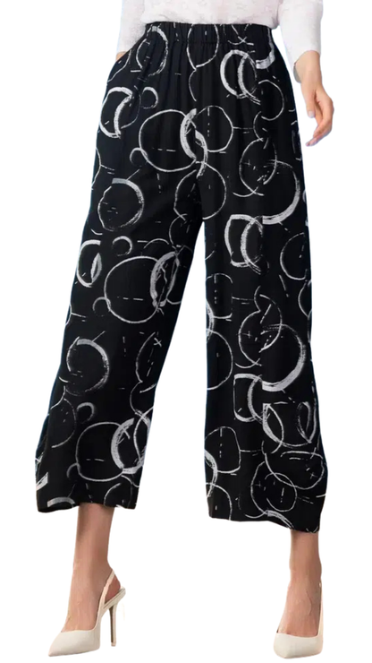 Abstract Circles Pull-On Balloon Pants. Style ALS47608