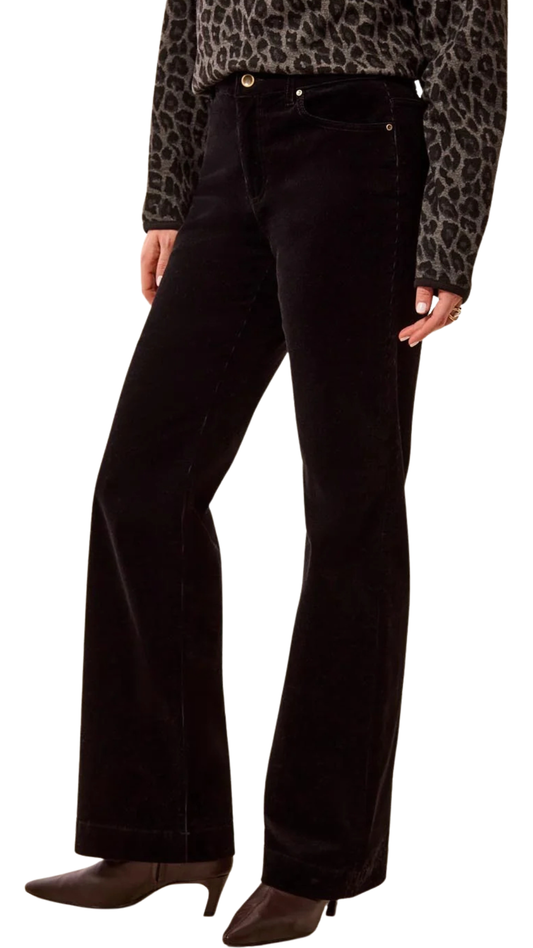 Stretch Corduroy High-Rise Wide Leg Pants. Style TR3167O-3779