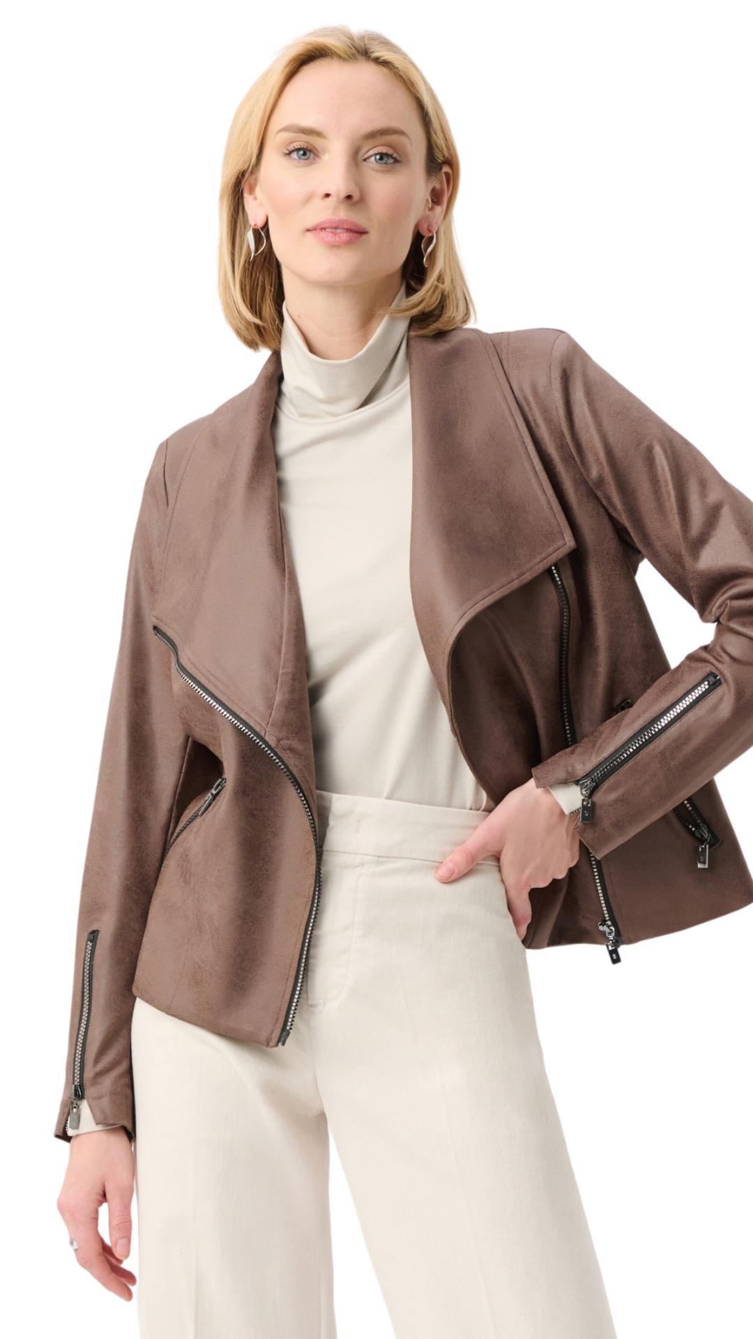 Foiled Knit Fitted Jacket. Style JR263908
