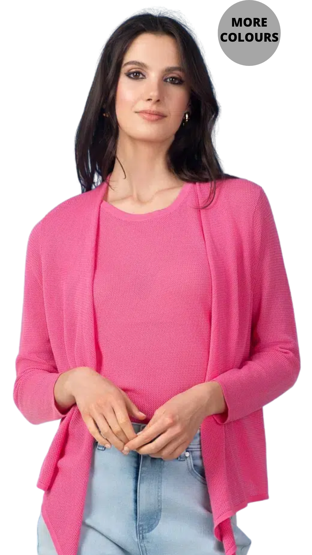 Short Lightweight Wear Four Ways Cardigan. Style ALS47226