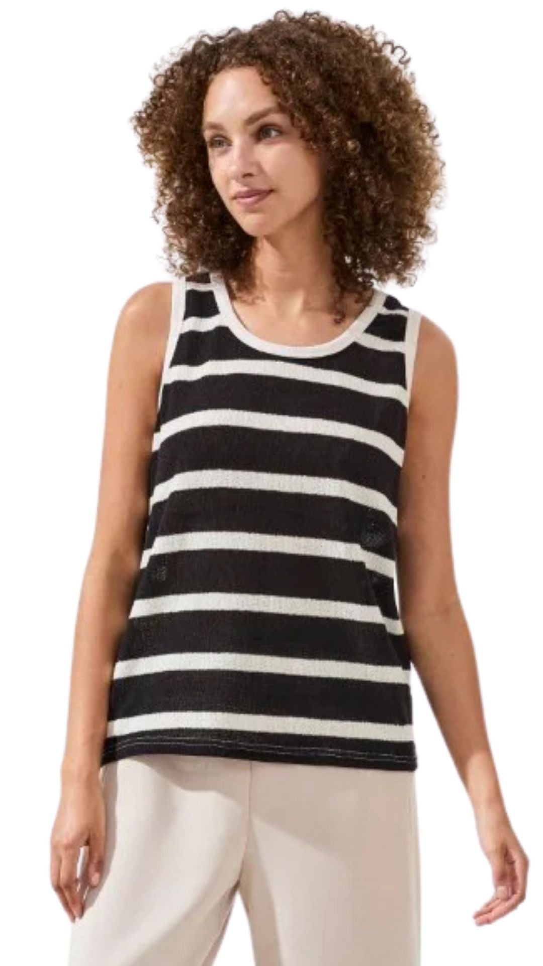 Super Soft Terry Cloth Striped Tank. Style TR2426O-8417