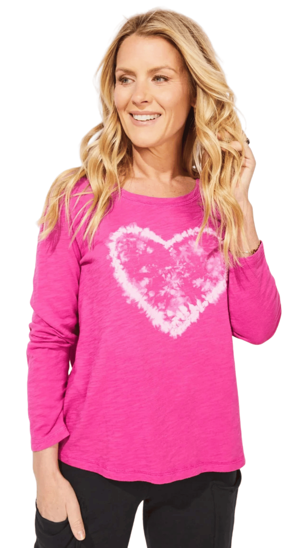 Perfect Layer Round Neck Heart Front Top. Style ESC45101