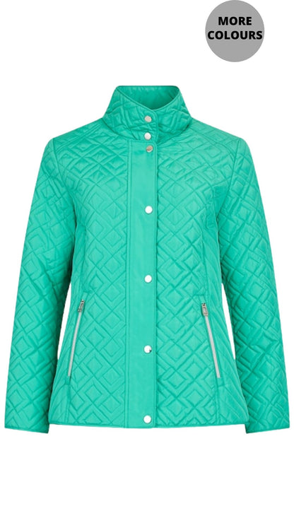 Short Mock Neck Bright Colour Puffer Jacket. Style FR443