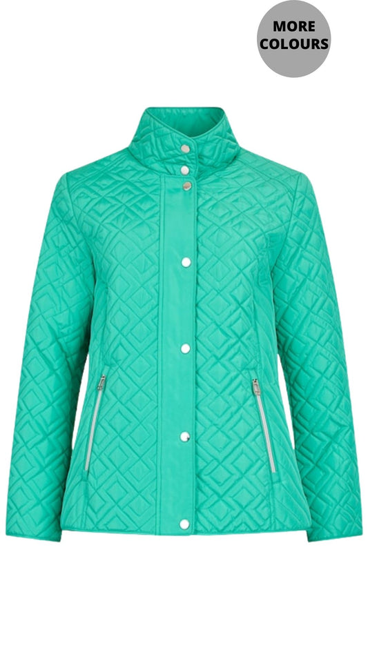 Short Mock Neck Bright Colour Puffer Jacket. Style FR443