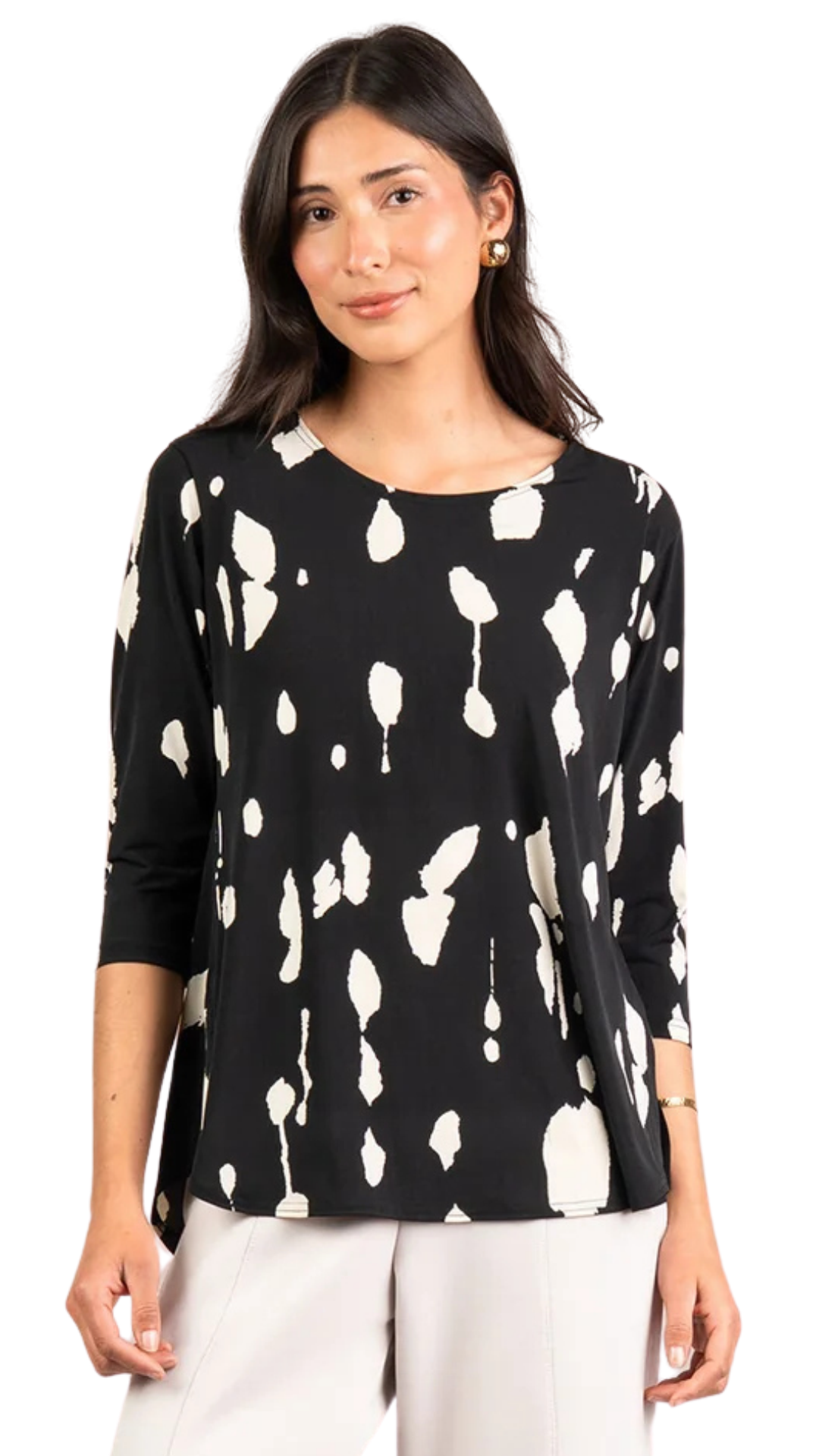 Go To Classic Relax 3/4 Sleeve Top. Style SI22110RP-2