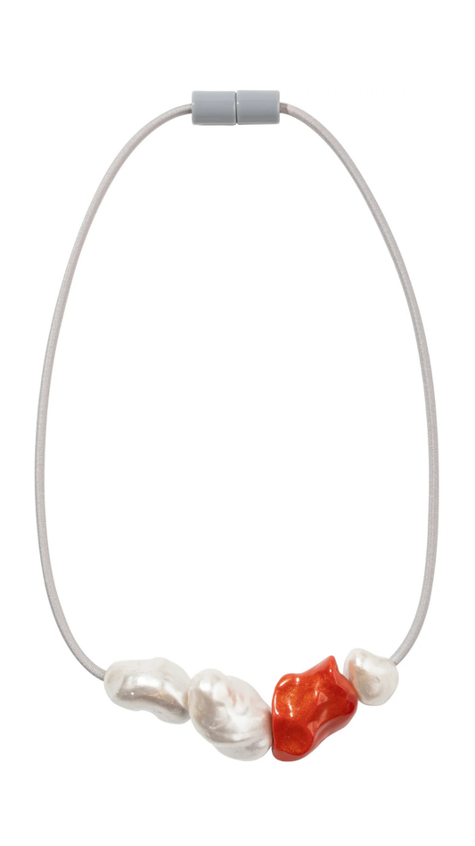 Perla Collection - Cora Colour Bead & Organic Beads Necklace. Style 1460151CORAQ04