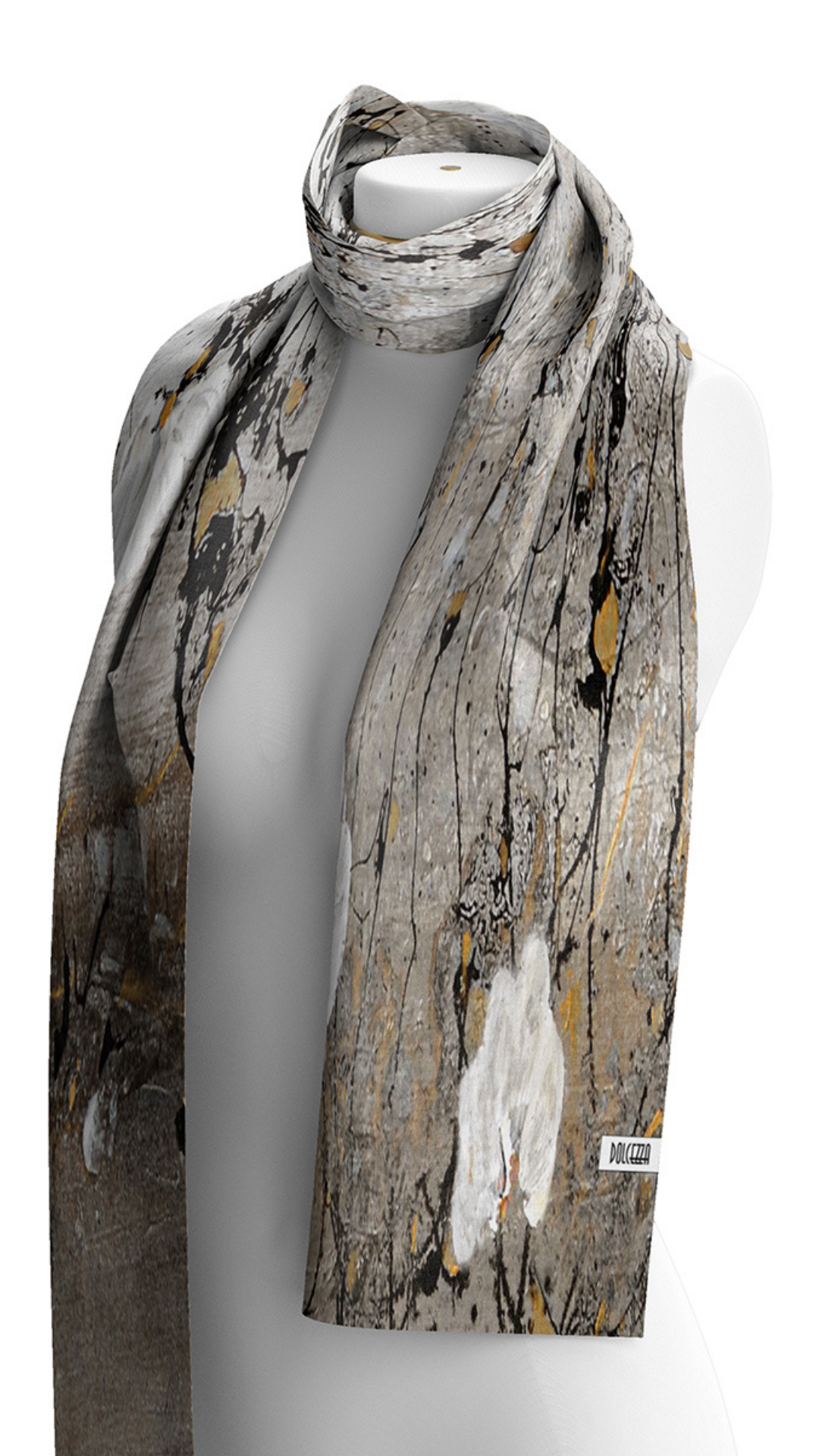 "Brisa De Oro Y Plata" Artist Print Scarf. Style DOLC76900