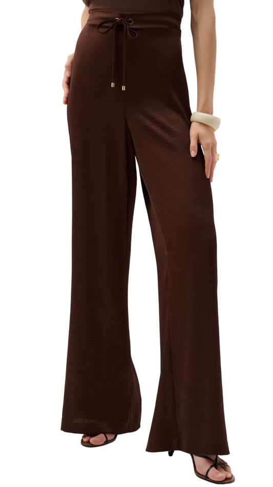 Satin Wide Leg Pull-On Drawstring Pant. Style JR262152