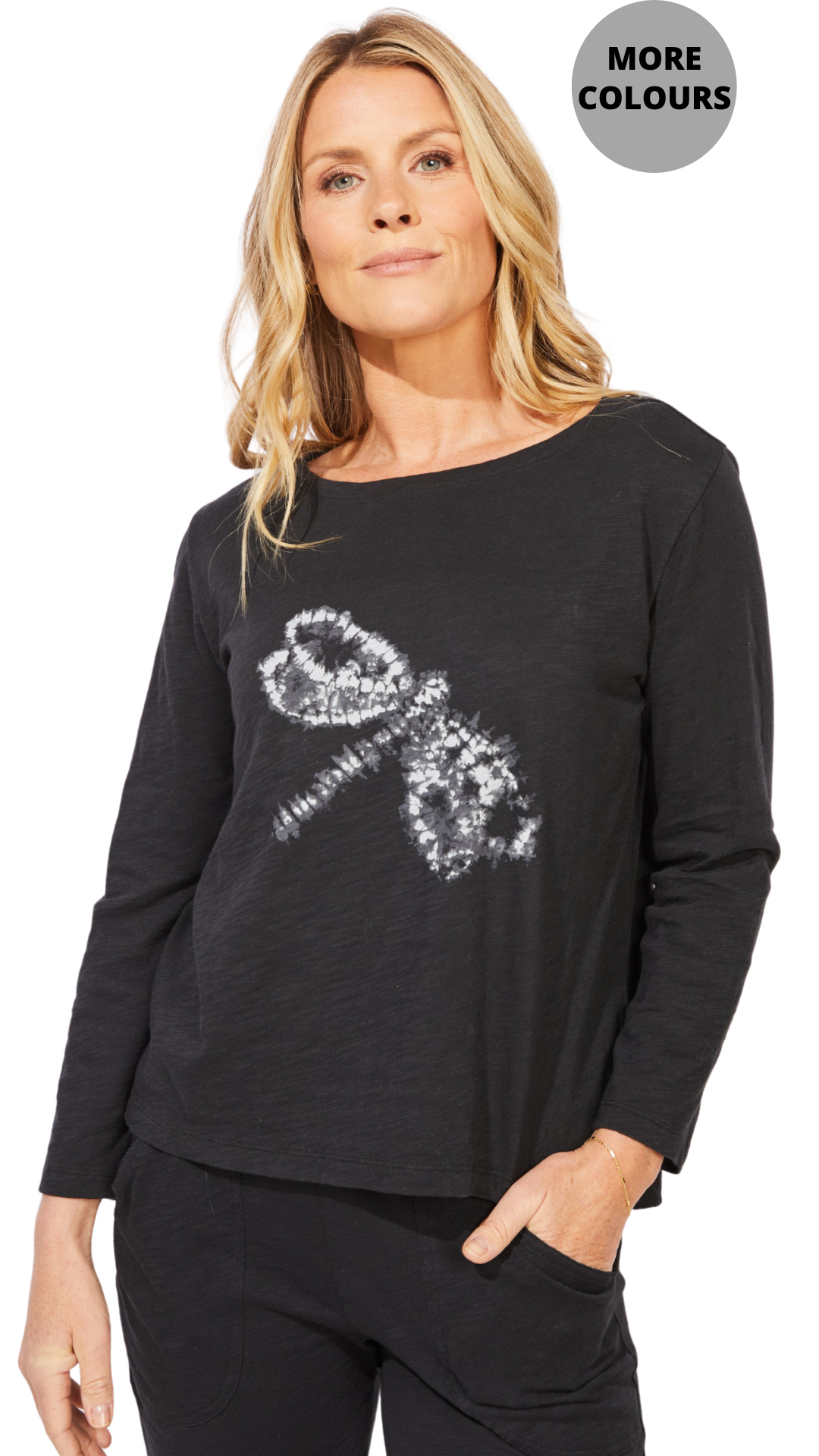 Dragonfly Front Long Sleeve Top. Style ESC41025