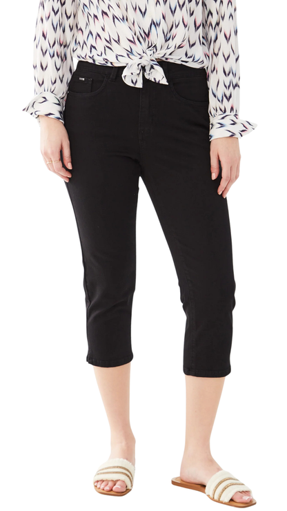 Black Olivia Slim Leg Capri. Style FD2110511-BLK