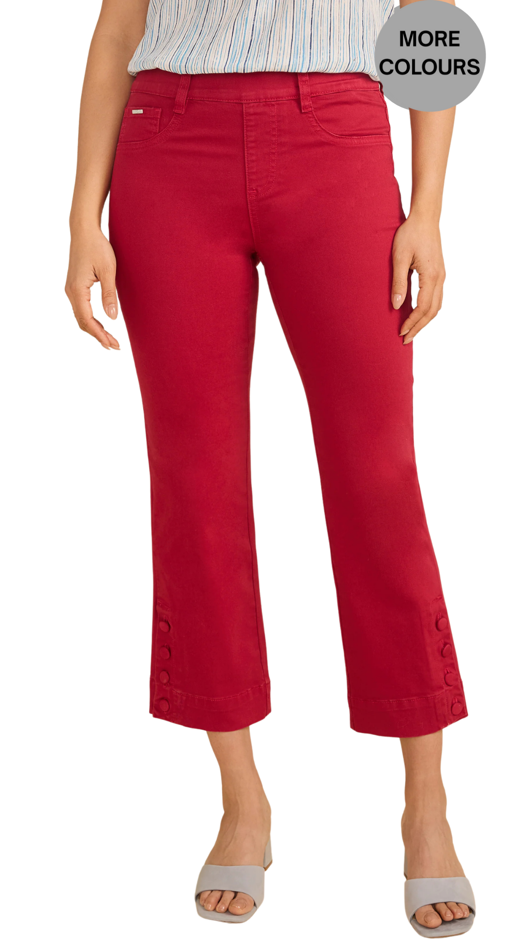 Pull-On Bootcut Cropped Jeans. Style FD2462511
