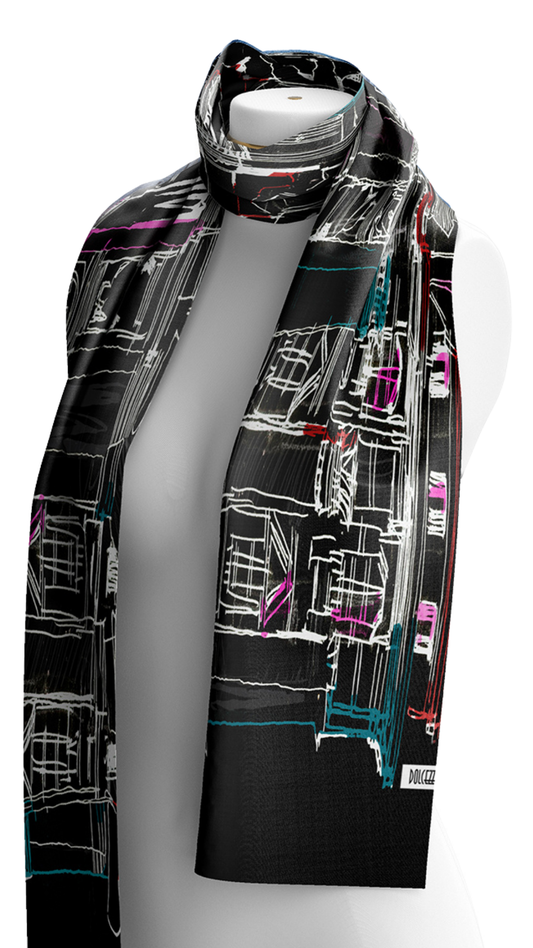 "Trevi" Artist Print Scarf. Style DOLC76904