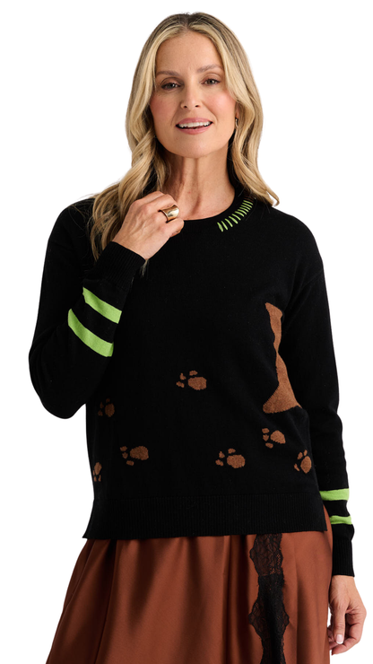 "Cheeky Cat" Pop-Over Sweater. Style ZKP8508U
