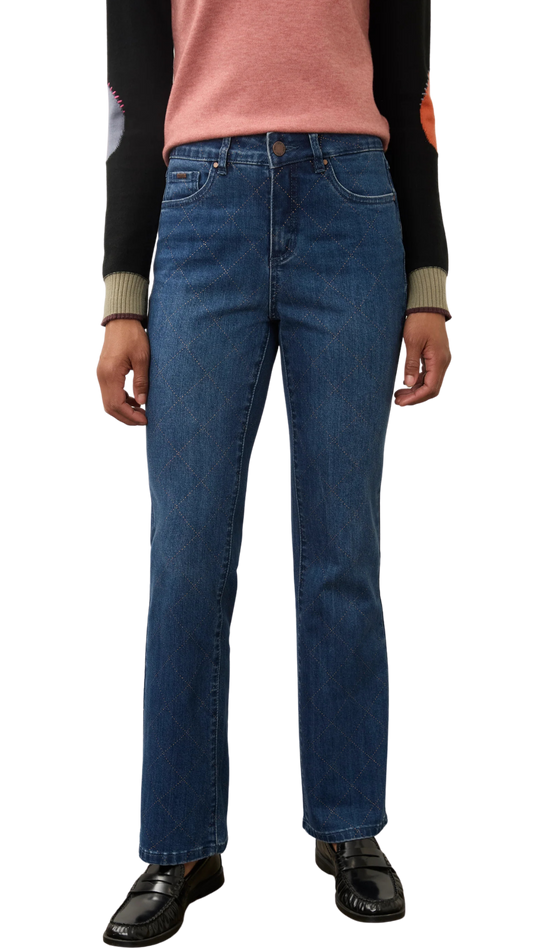 Olivia Bootcut Diamond Print Denim Jean. Style FD2466779