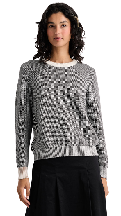 Birdseye Stitching Pop-Over Sweater. Style ZKP8531U