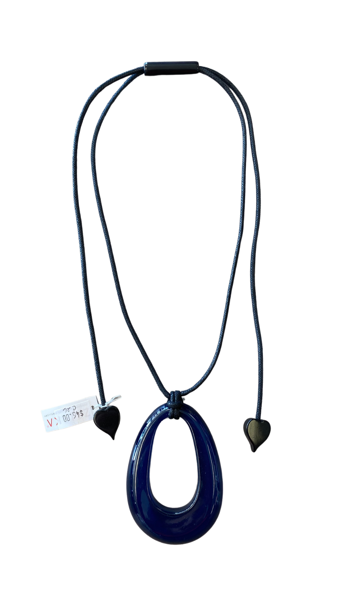 Colourful Statement Collection - Navy Oval Pendant Necklace. Style 40102239166Q00