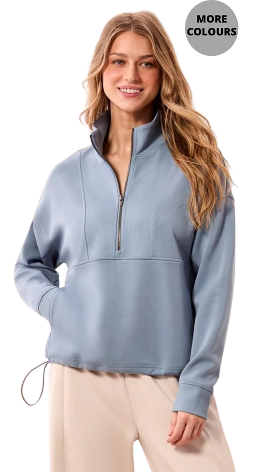 Techno Lux Quarter-Zip Funnel Neck Pullover. Style TR3188O-3390