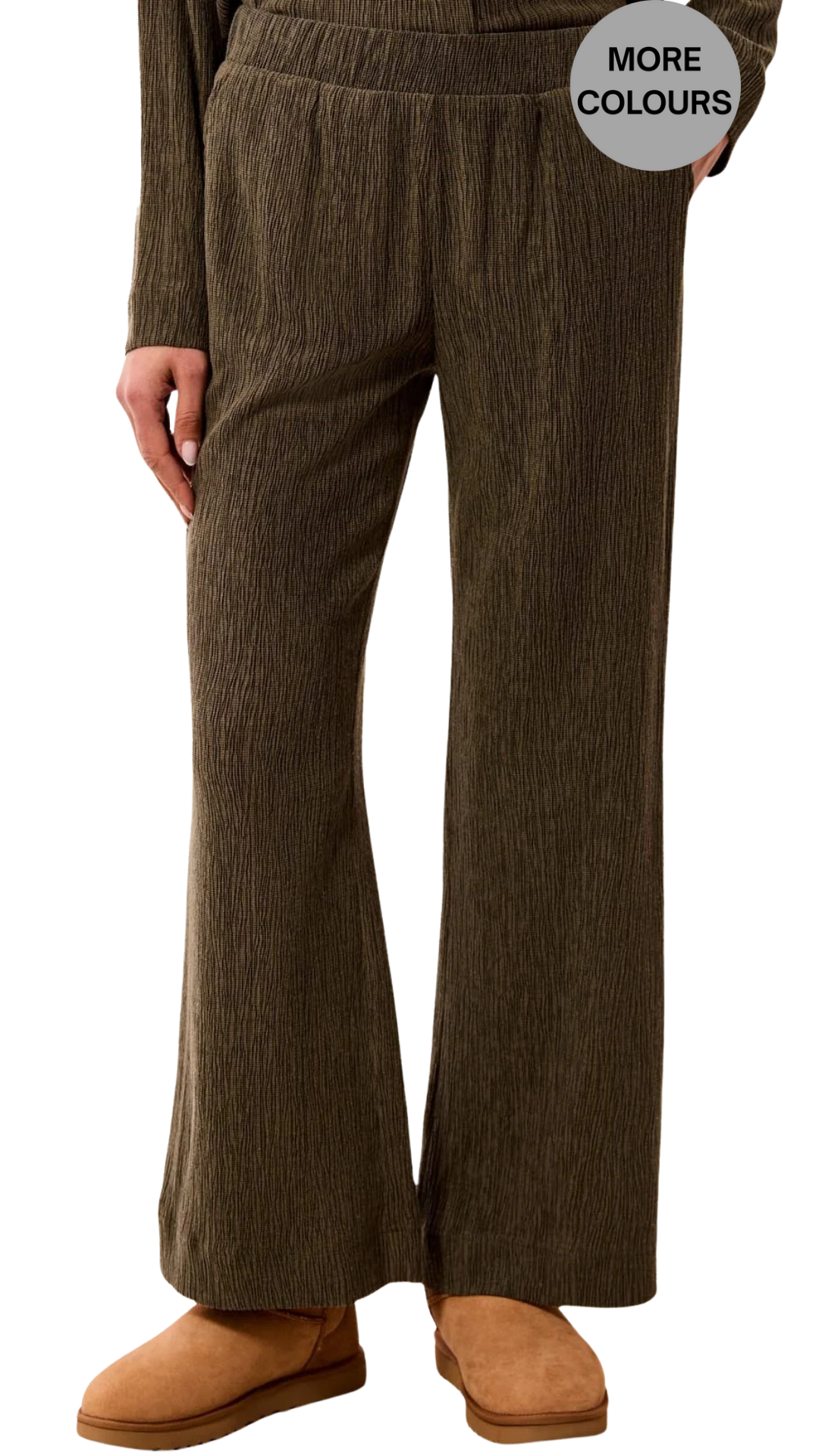 Crinkle Lyocell Pull-On Flowy Wide Leg Pants. Style TR3141O-8503