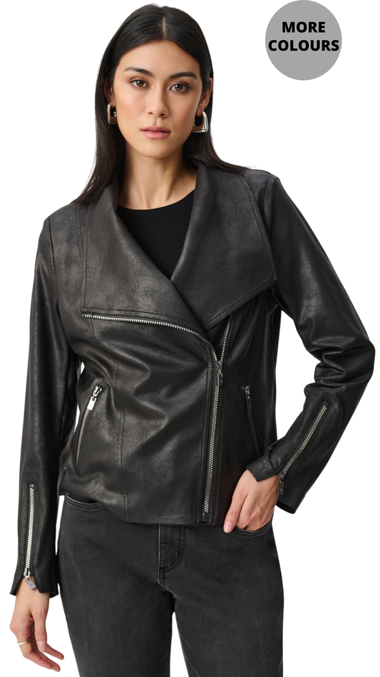 Foiled Knit Fitted Jacket. Style JR263908