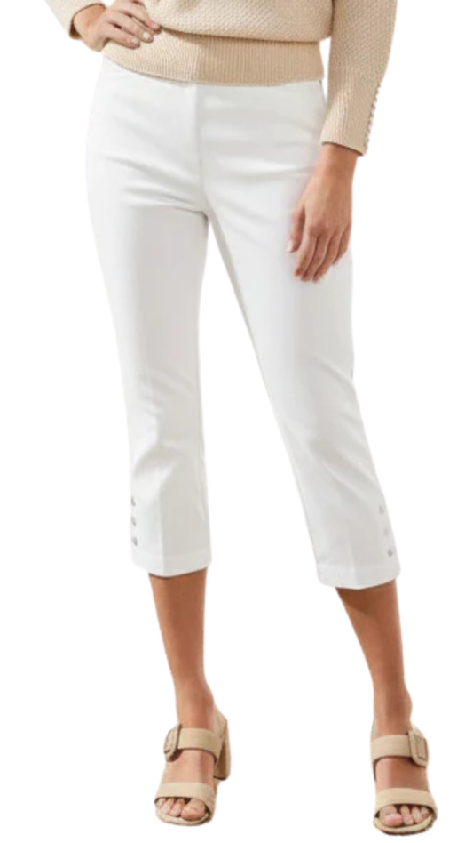 Flatten It® Slim Leg Longer Length Snap Vents Capris. Style TR3012O-7165