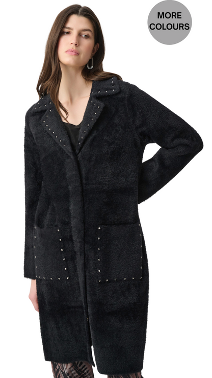 Stud Details Notch Lapel Collared Jacket. Style JR264921