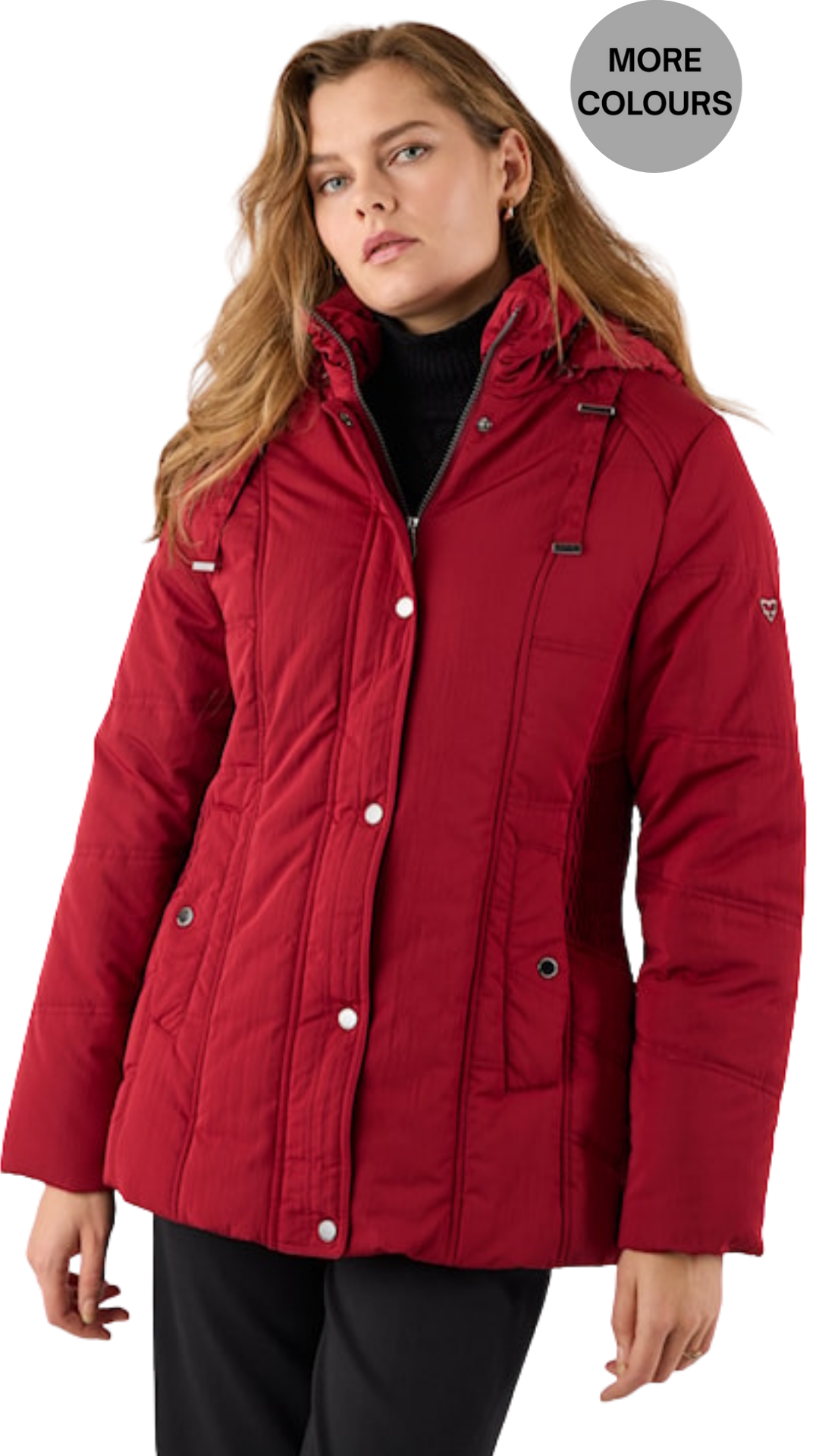 Removable Hood Zip & Snap Button Closure Jacket. Style FR575