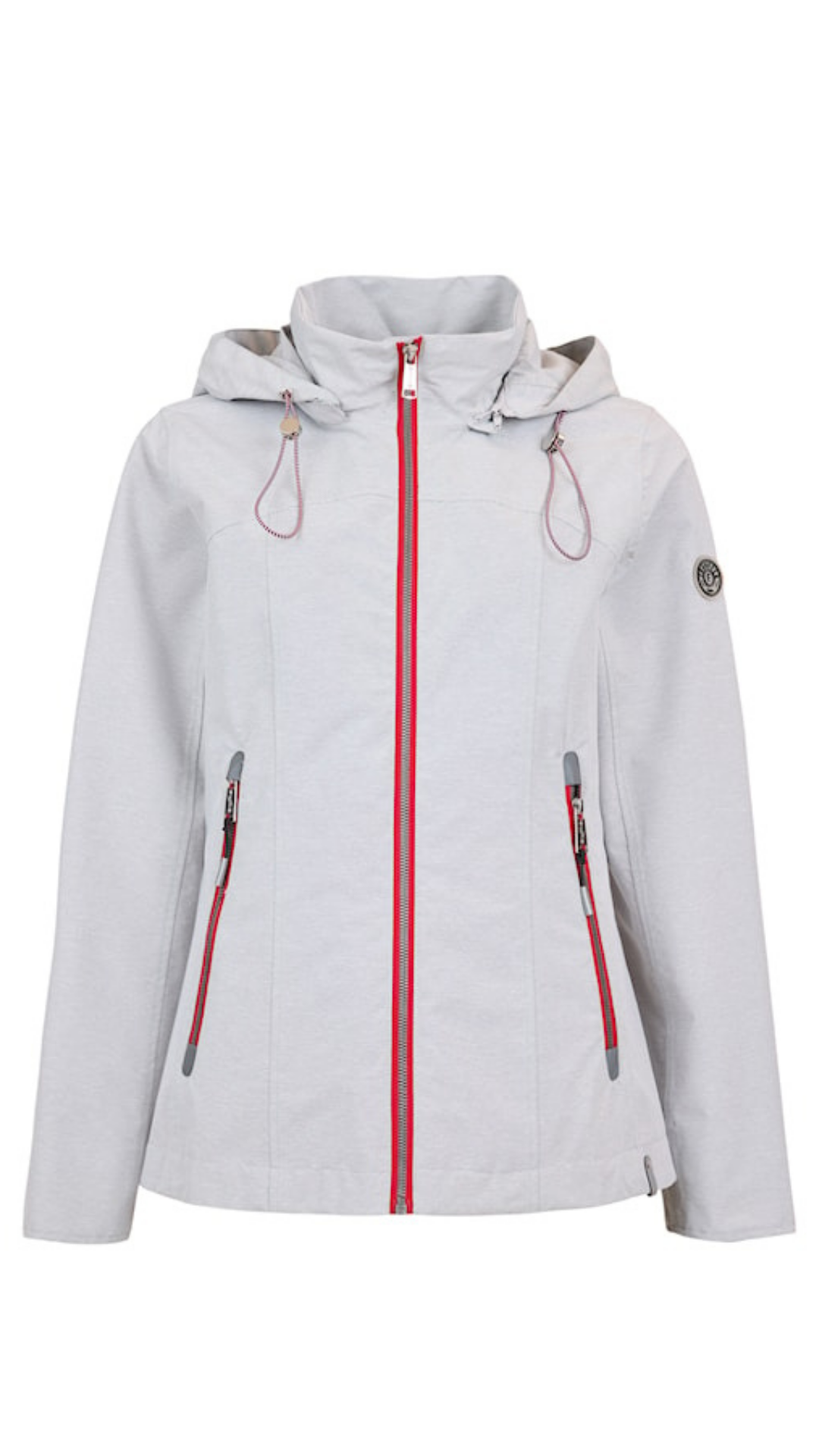 Removable Hood Zip Front Waterproof Jacket. Style FR459