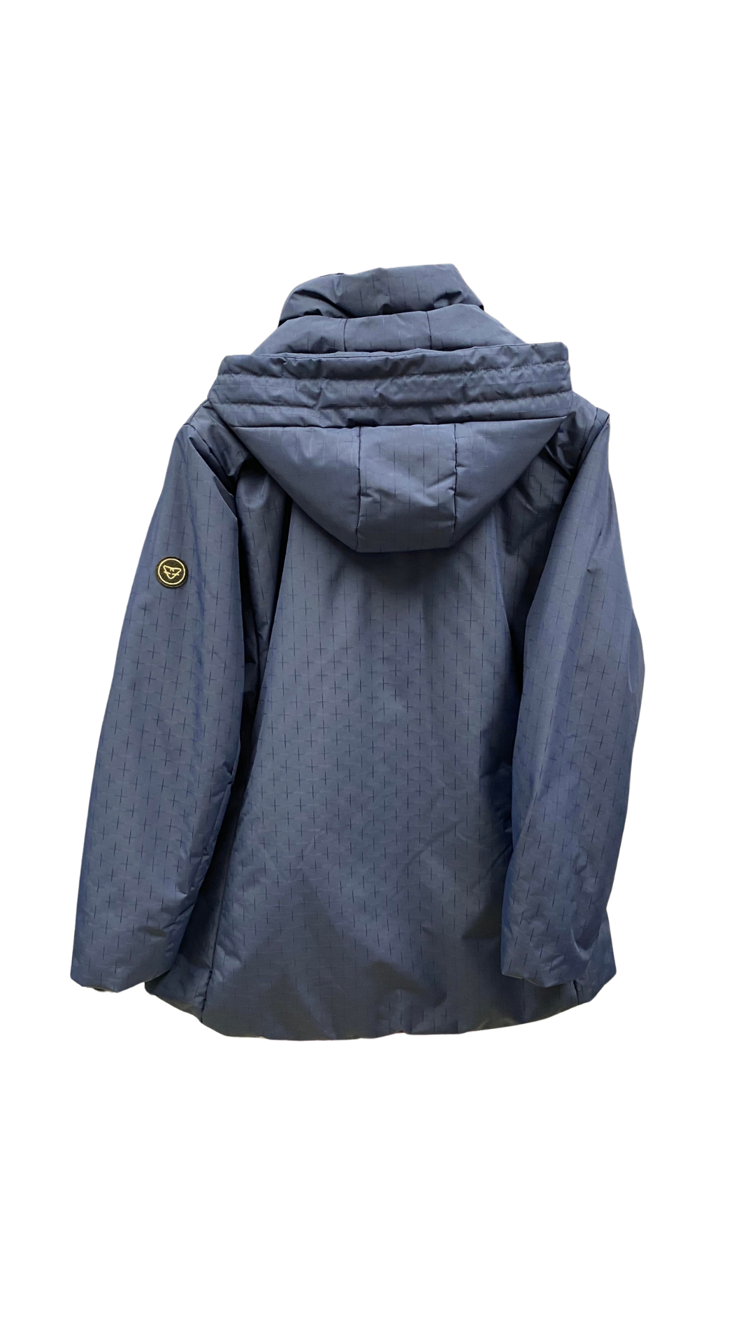 Removable Hood Zip & Button Front Jacket. Style FR515
