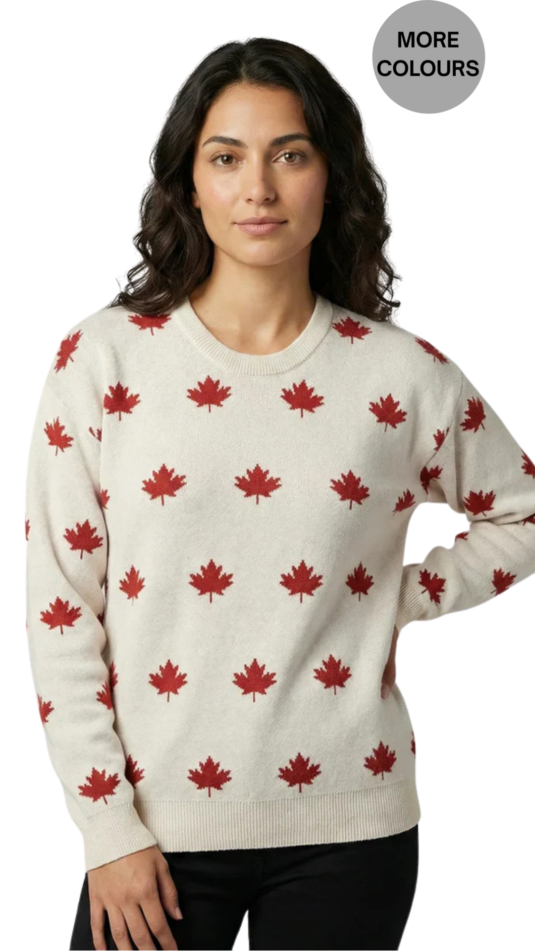 Falling Maple Leaf Knit Sweater. Style CKI14204