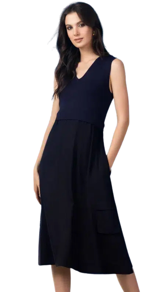 Sleeveless V-Neckline Midi Dress. Style ALS47122