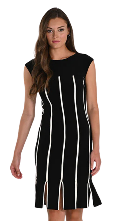 Midi Length Bodycon Stripes Dress. Style FL261009
