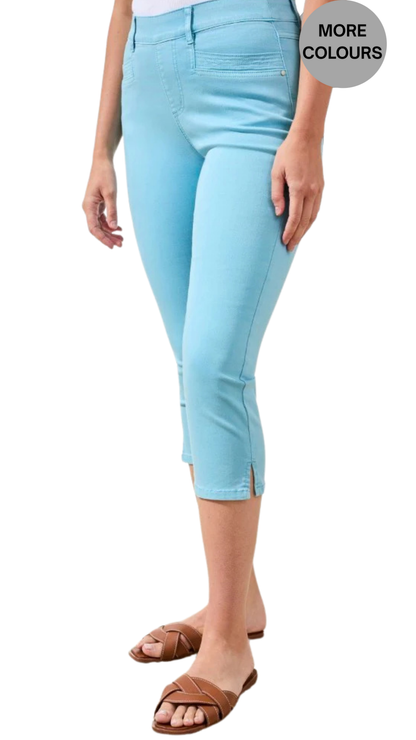Comfort Stretch Pull-On Slim Leg Capris. Style TR2442O-2020W