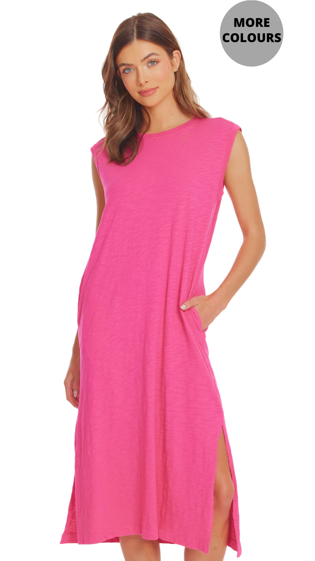 Cap Sleeve Column Silhouette Side Slits Dress . Style MO47F-A6026