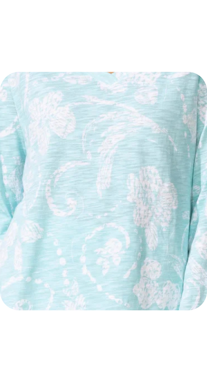 Abstract Print Sleeveless Cotton Top. Style ESC11621