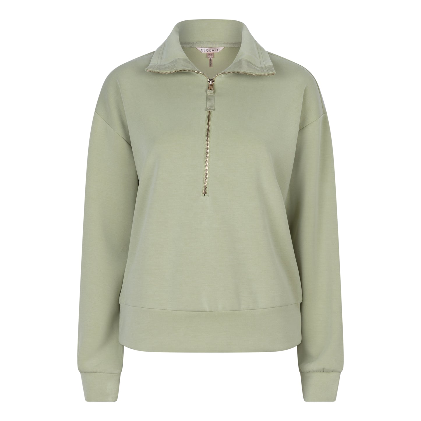 Buttery Soft Modal 1/2 Zip Neck Top. Style ESQSP2405003