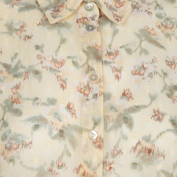Floral Print Button Front Blouse. Style ESQ14041