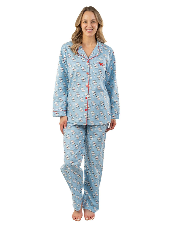 Scottie Flannel 2 Piece PJ Set. Style PL120-1