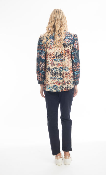 Strauss Embroidered Printed Blouse. Style ORI92061