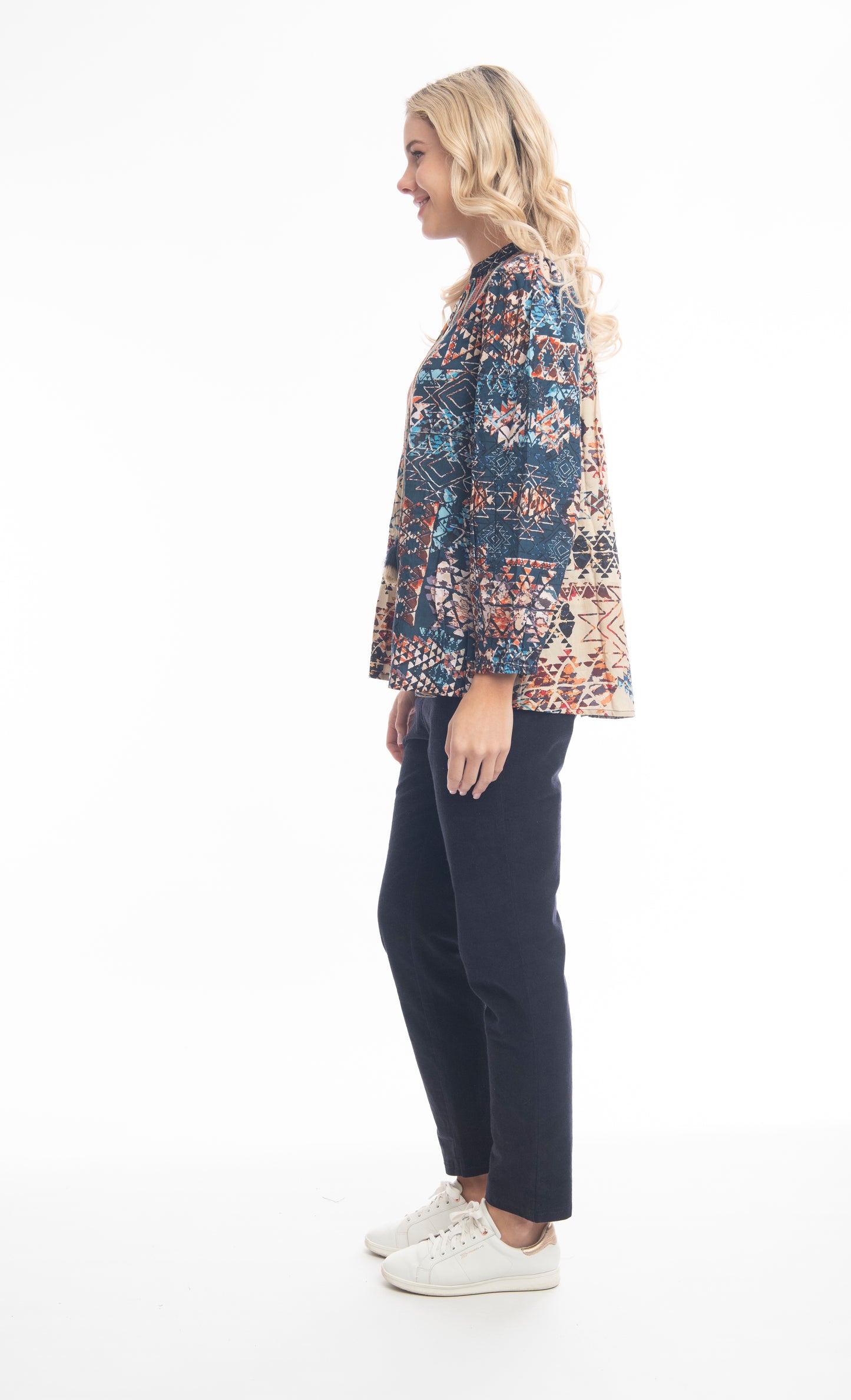 Strauss Embroidered Printed Blouse. Style ORI92061