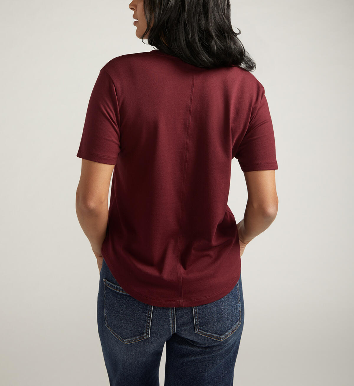 Drapey Luxe V-Neck T-Shirt. Style JAGT2338CM633