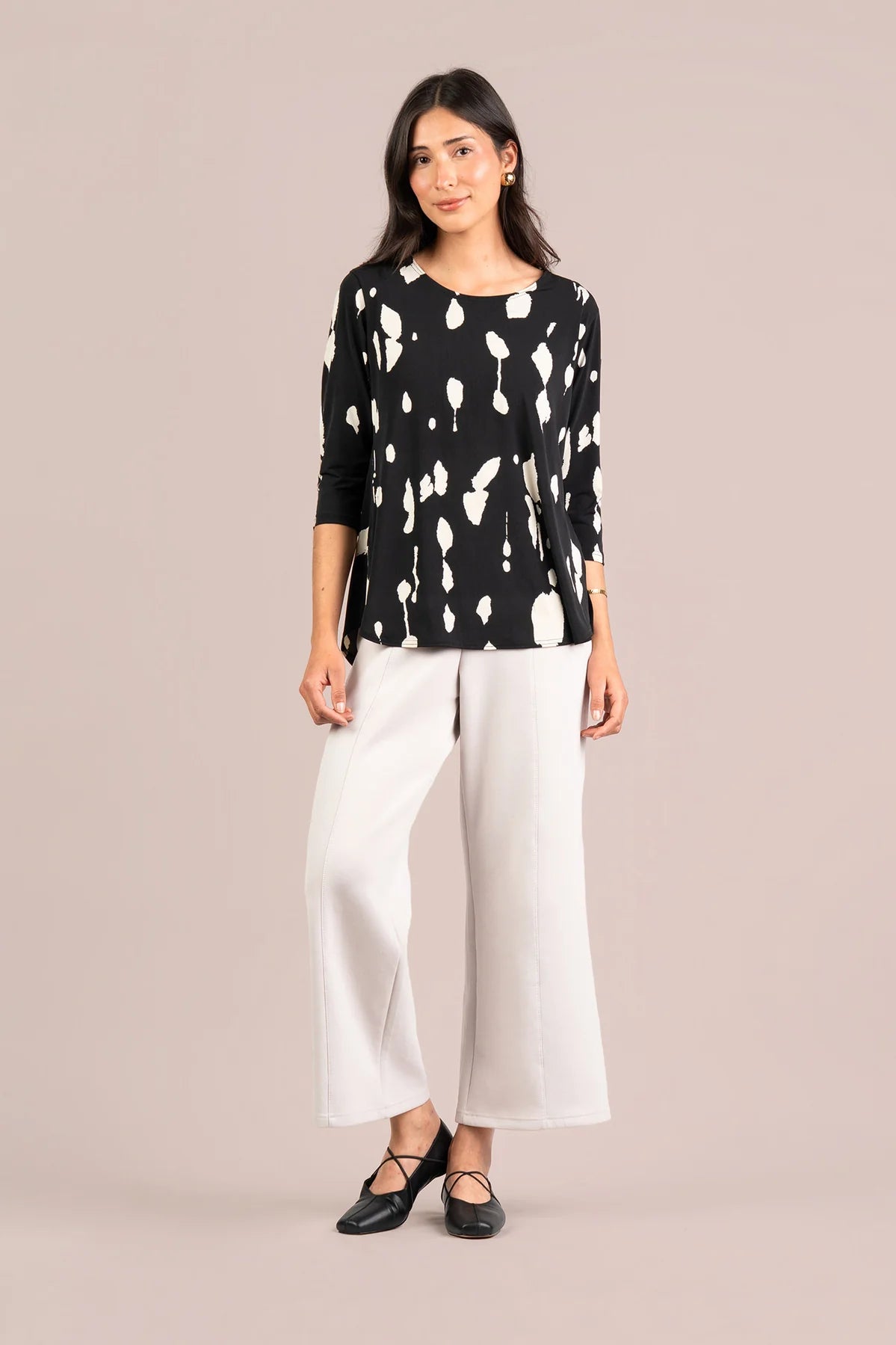 Go To Classic Relax 3/4 Sleeve Top. Style SI22110RP-2