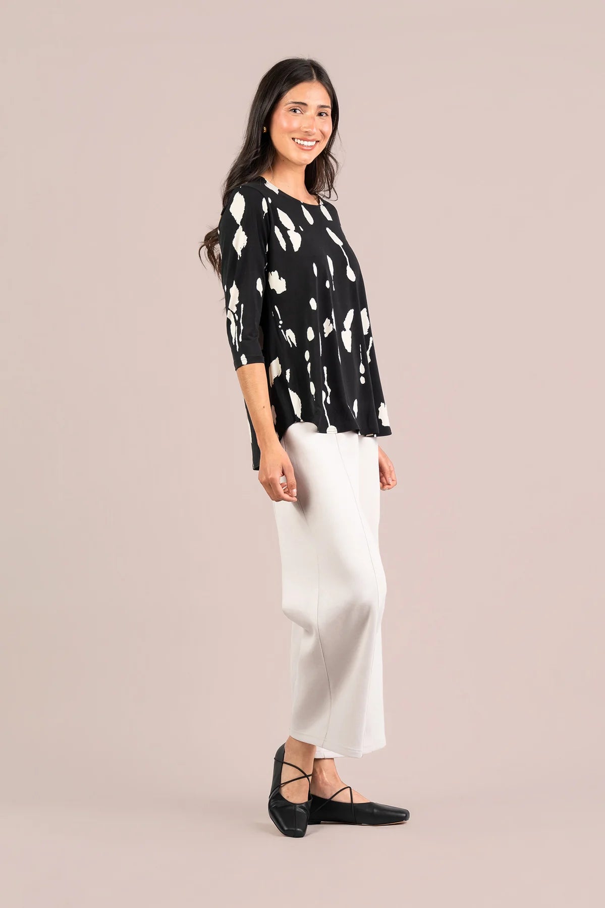 Go To Classic Relax 3/4 Sleeve Top. Style SI22110RP-2