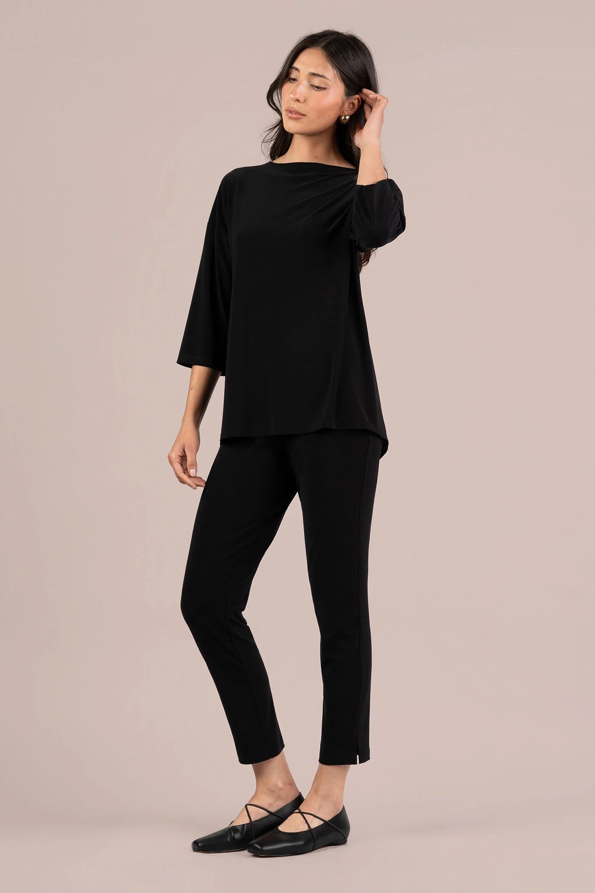 Kite Front Top Block Print 3/4 Sleeve. Style SI22448BP-2