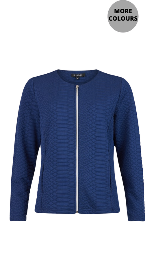 Soft Zip-Up Solid Colour Cardigan . Style SUN6745-6063
