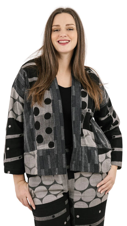 Short Patchwork Lara Cardigan. Style SHNP5625